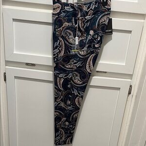 Paisley Print Pants in Blue and Brown by insight